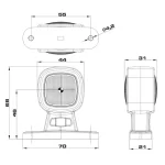 Lampa gabarit cu brat scurt 4.4 x 6.8cm - imagine 4