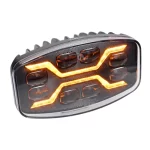 Proiector Tir, Camion, Off Road, LED X Spider cu pozitie, faza si stroboscop portocaliu, 12/24V, 24.5cm, omologat - imagine 2